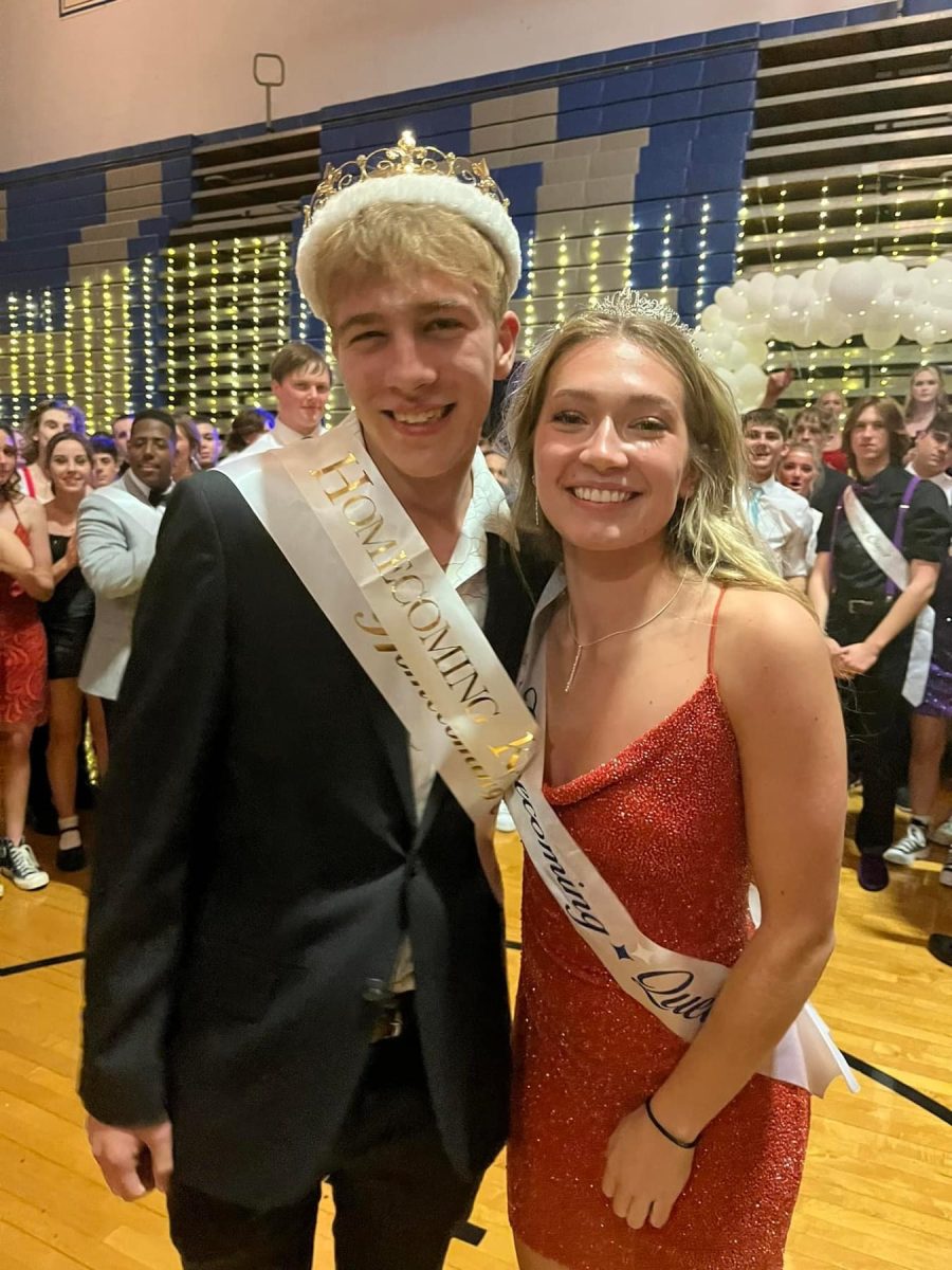 Benny Kudric, King with Homecoming Queen, Sarah Podul